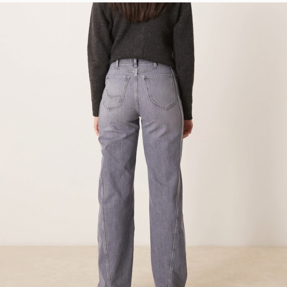 FREE PEOPLE Aster High Rise Straight Leg Jeans in Slate 28 NWT - Picture 4 of 9